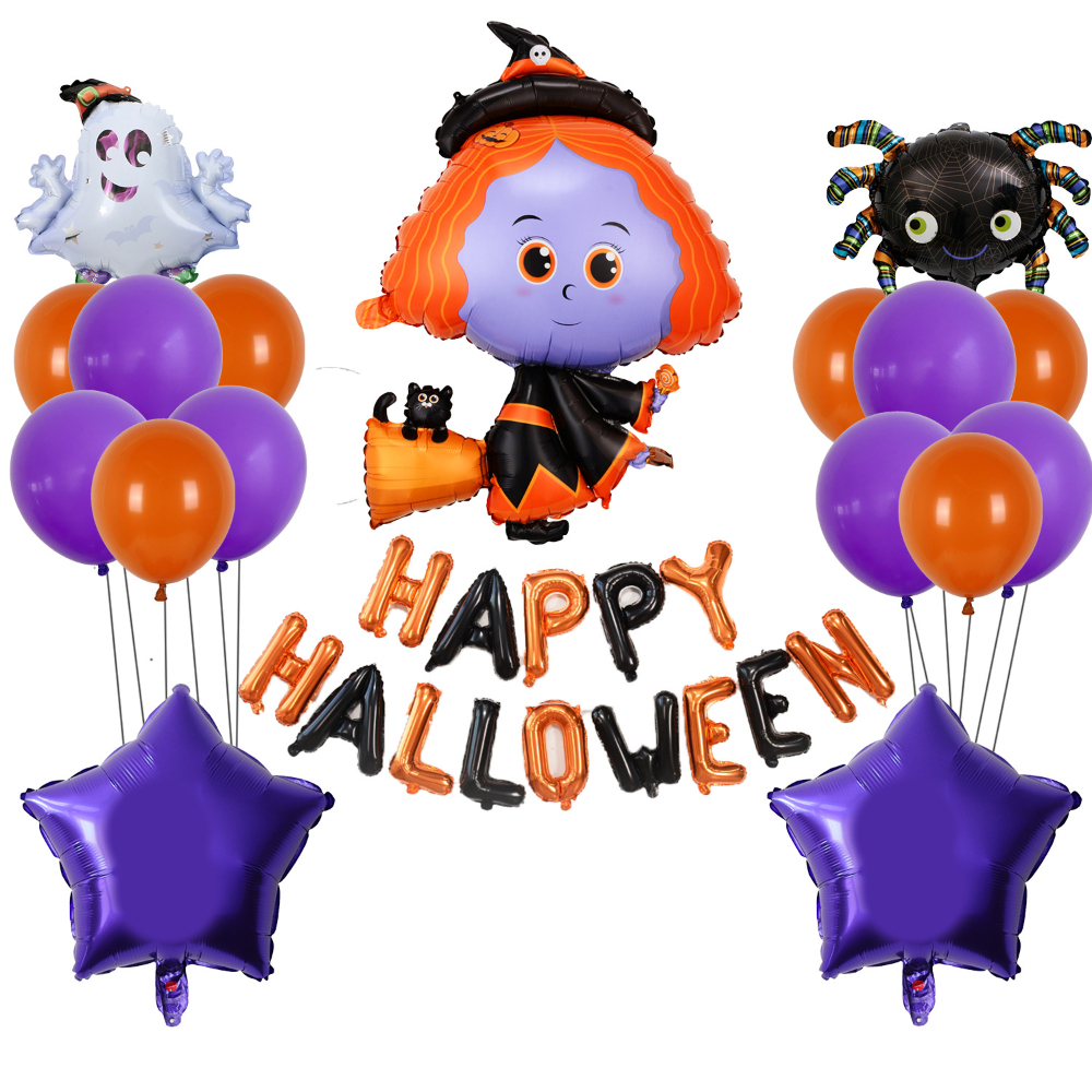 Halloween witch balloon set