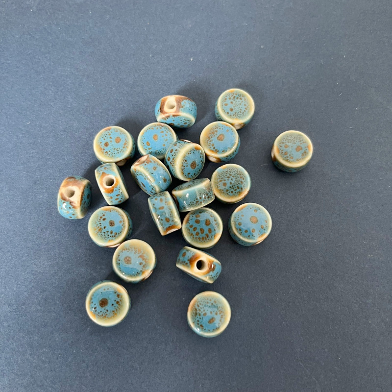 10:Flower glaze blue