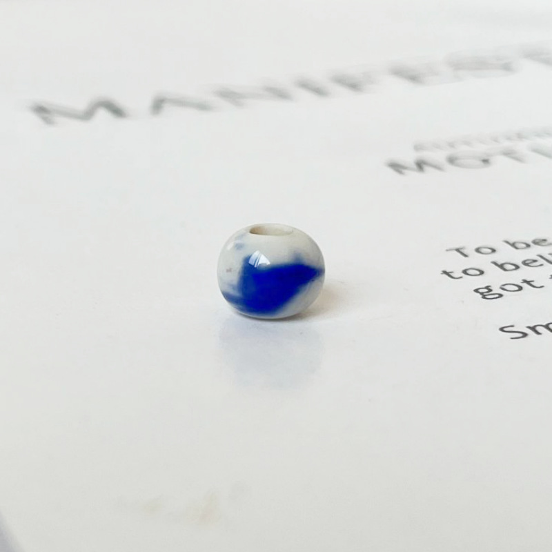 2:Blue and white on white