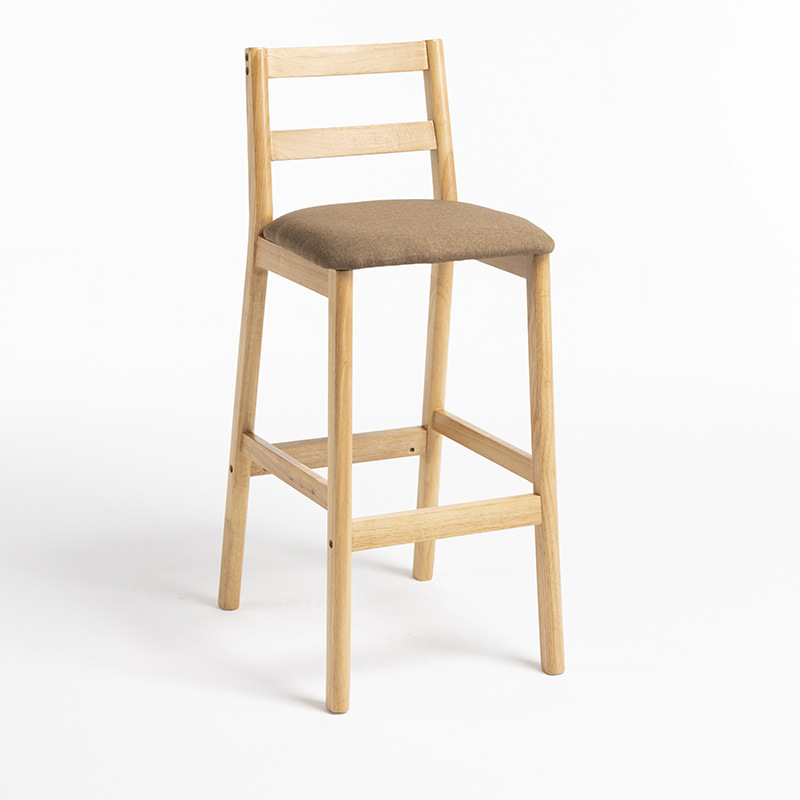 log color wooden frame   brown linen