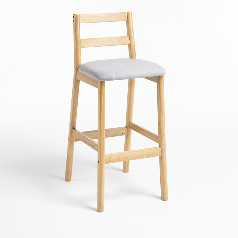 log color wooden frame   light gray linen