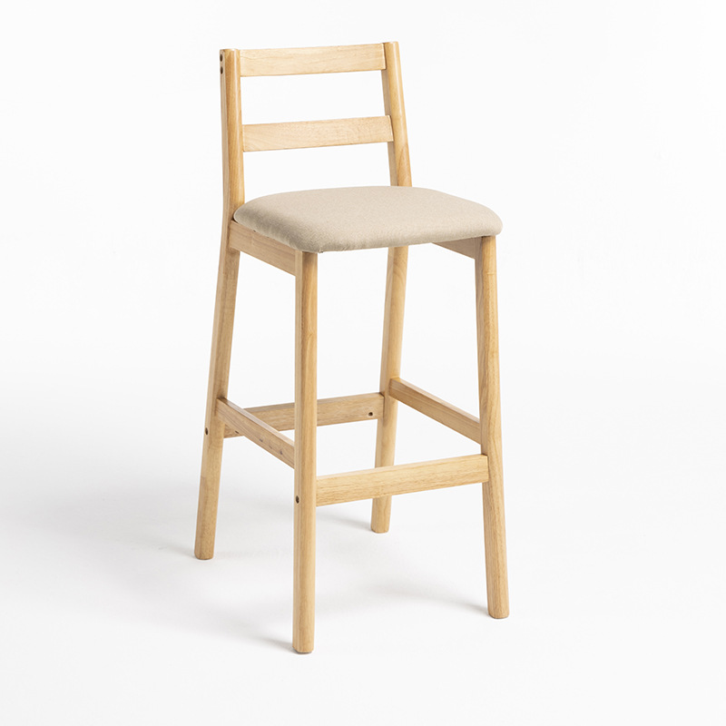 log color wooden frame   khaki linen