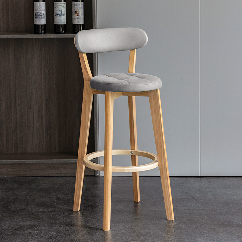 wooden frame light gray technical cloth