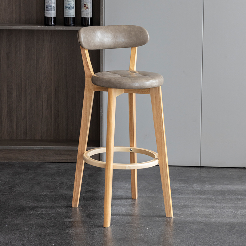 wood frame gray oil wax leather