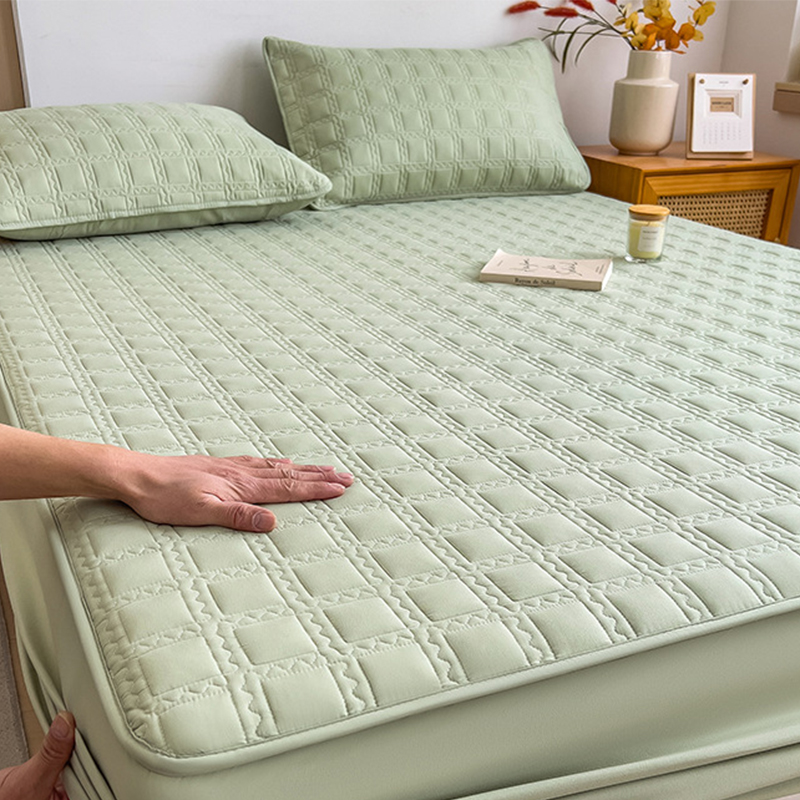 Cotton fitted sheet-fruit green