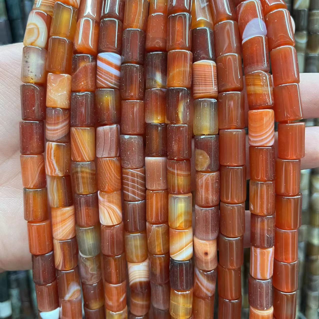 19 Red striped agate