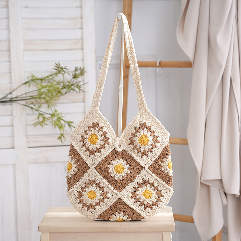 Off-white with flowers