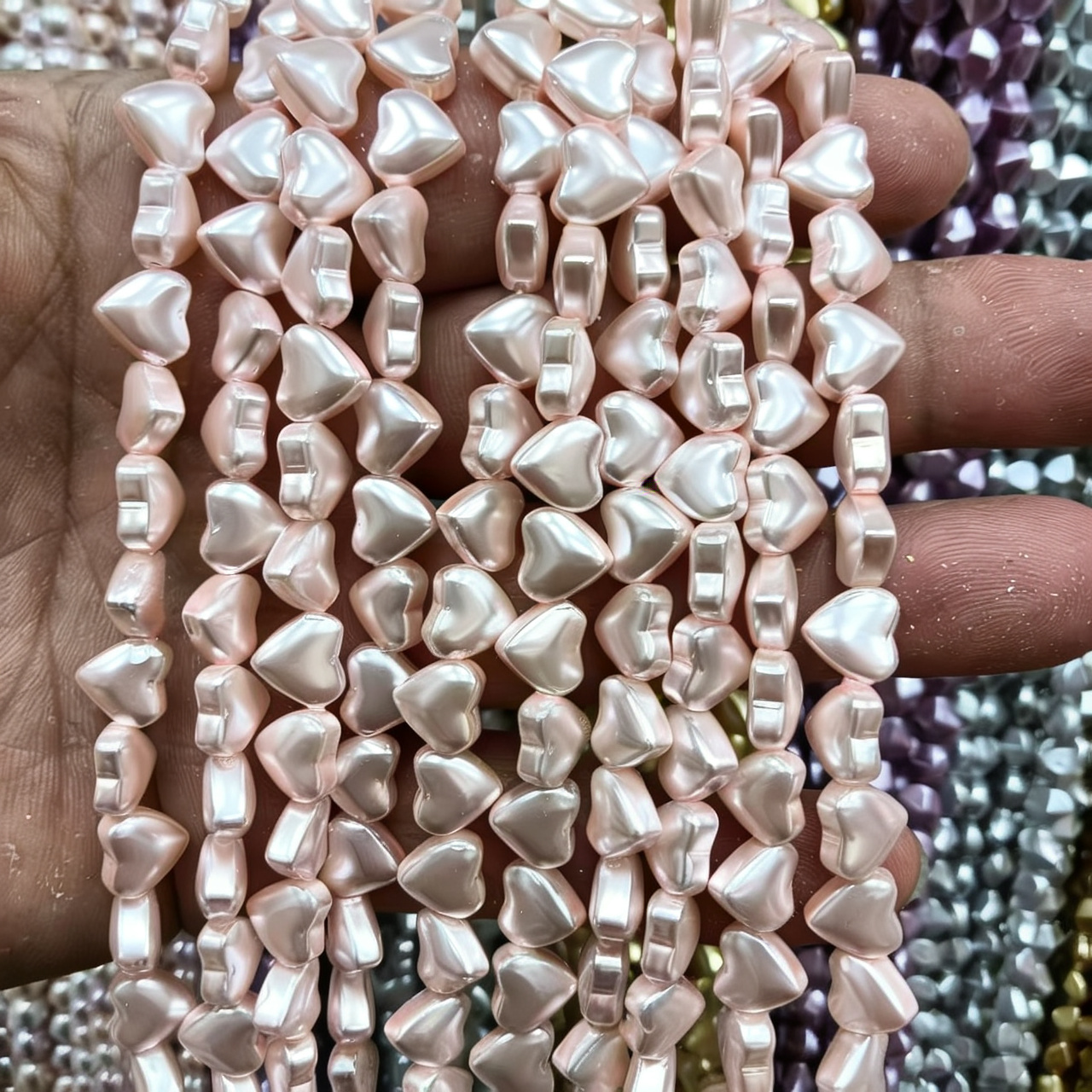 5:8mm peach heart pink