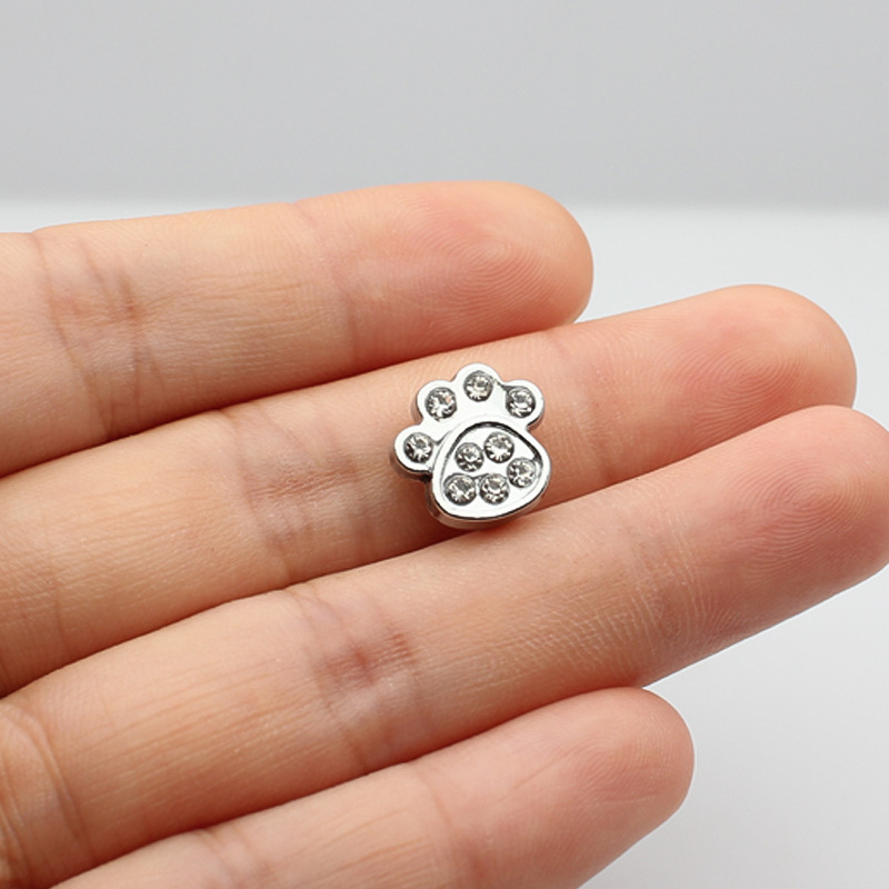 12:SL187-white diamond dog paw