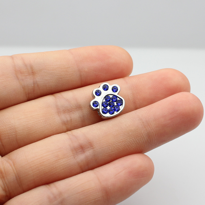 13:SL187-Sapphire Blue Diamond Dog paw