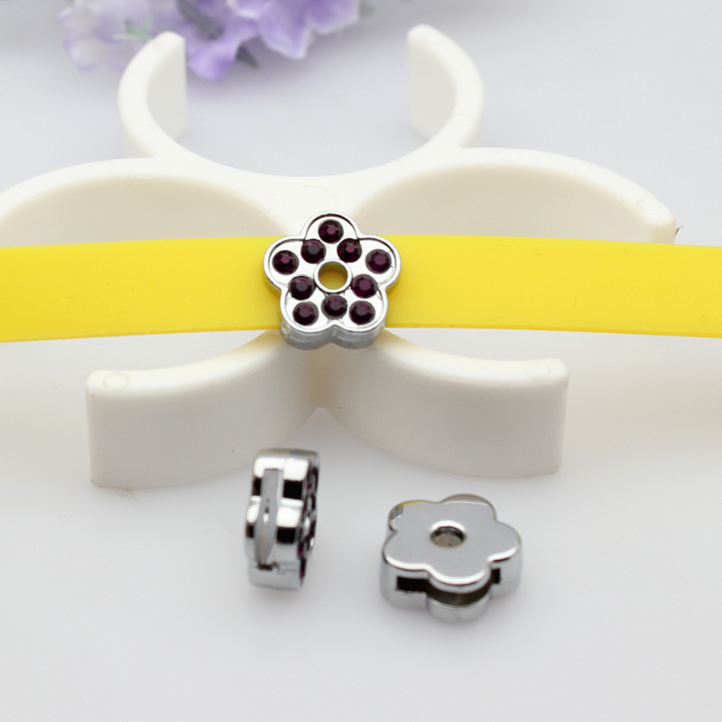 23:Flower -8mm purple diamond