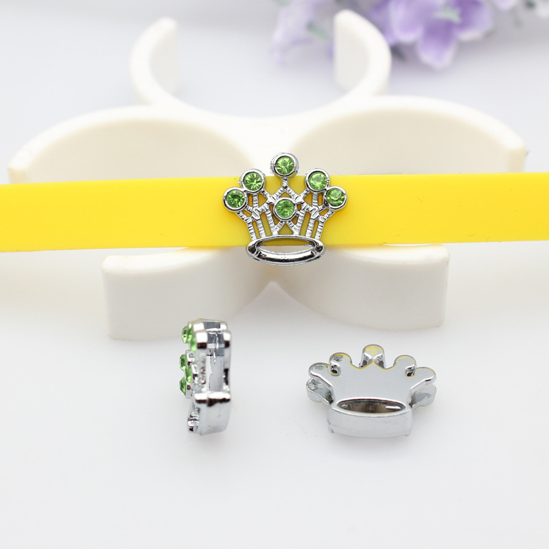 27:Crown -8mm light green diamond