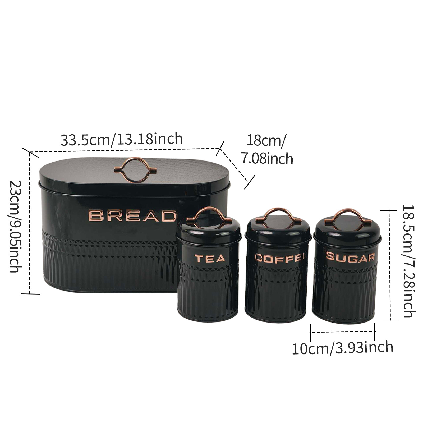 Glossy black (1 large and 3 small)