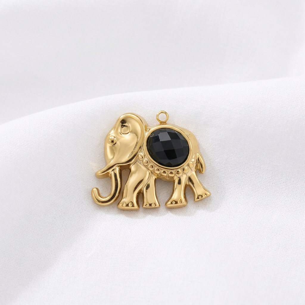 17:Elephant Black Obsidian