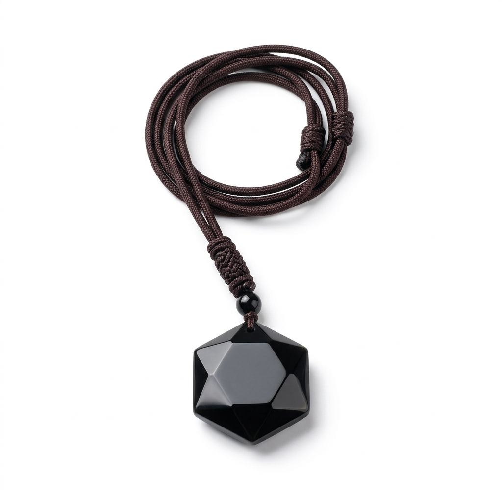 4:pendant Grade A and reddish-brown cord