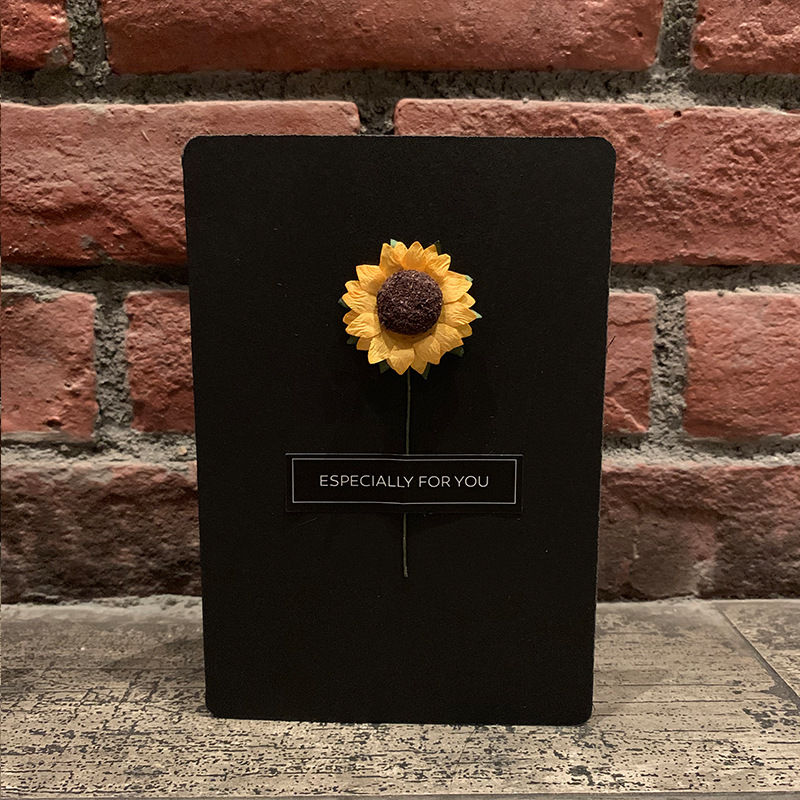 9:Black card-sunflower