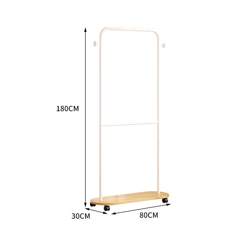 wood color white rack 80*170 with hang bar