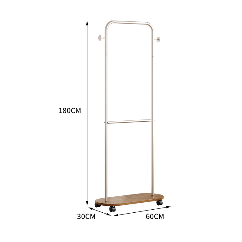 walnut color silver rack 60*170 with hang bar
