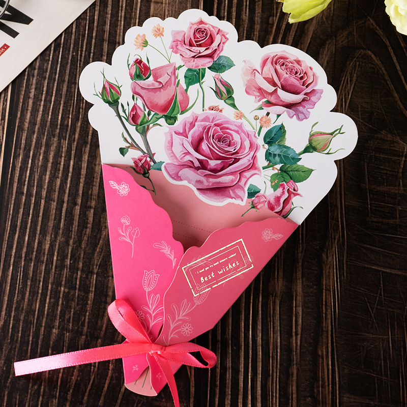 7:【07】big rose-best wishes (opp bag individually packaged with ribbon)