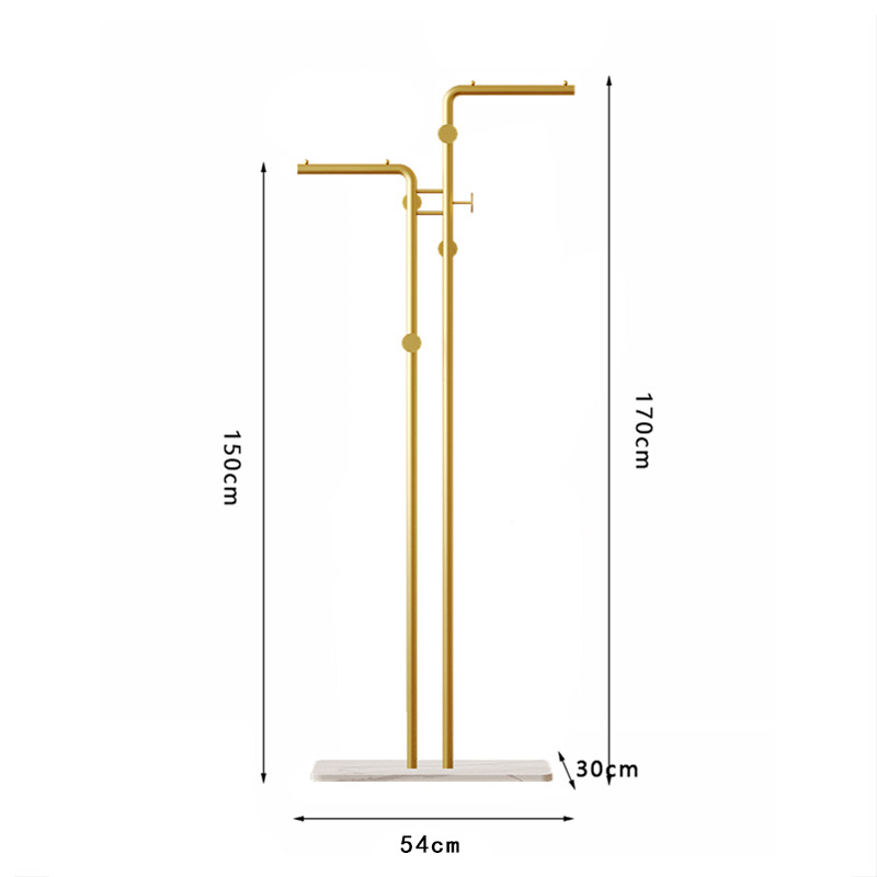 gold bracket white base with round hooks