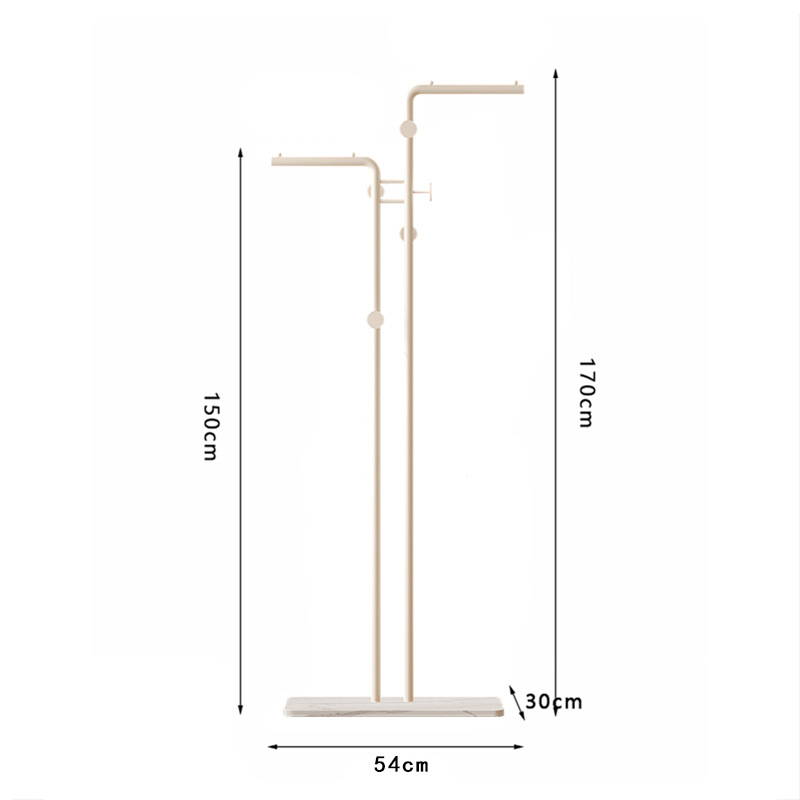 white bracket white base with round hooks