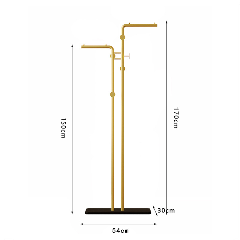 gold bracket black base with round hooks