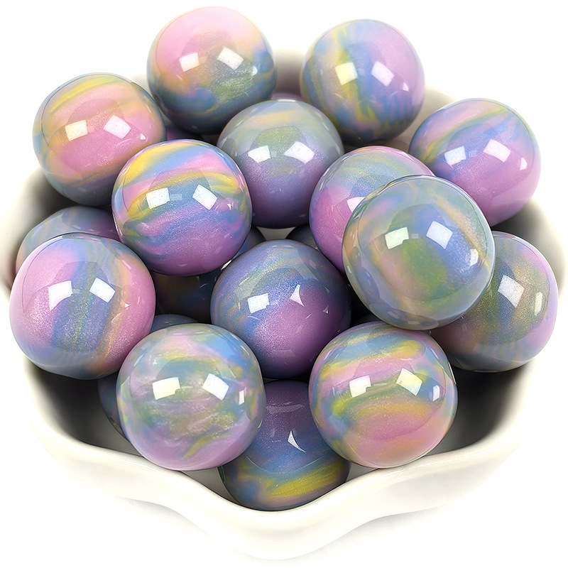 1:16mm smudged oil painting resin beads c1 color