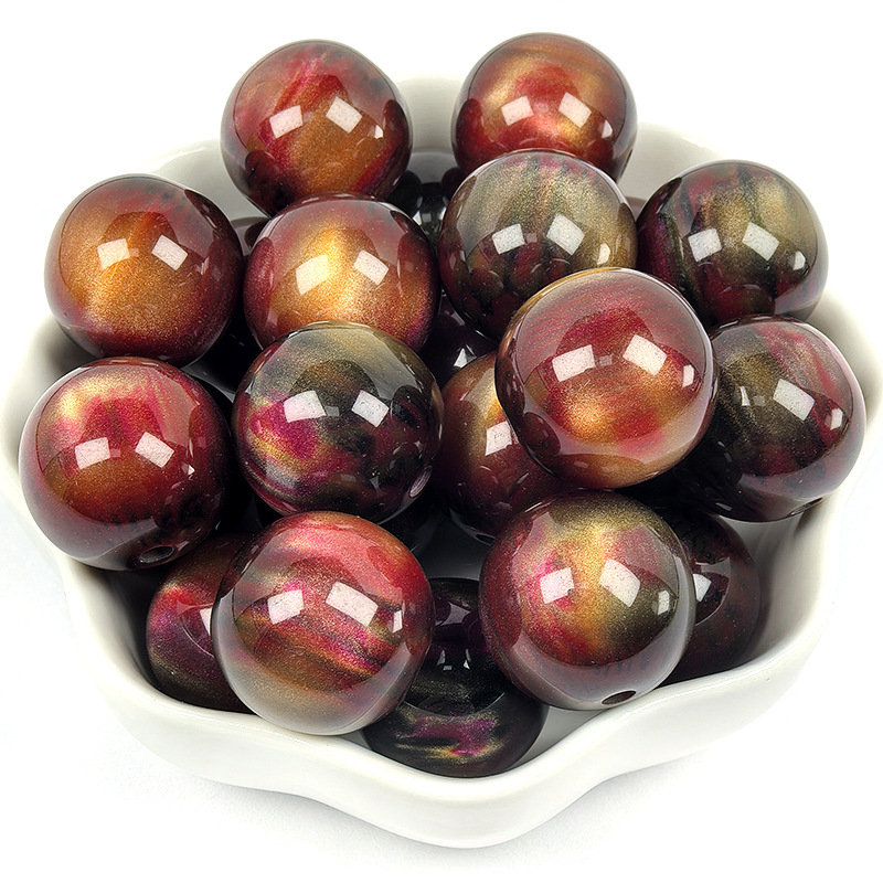 3:16mm smudged oil painting resin beads c3 color