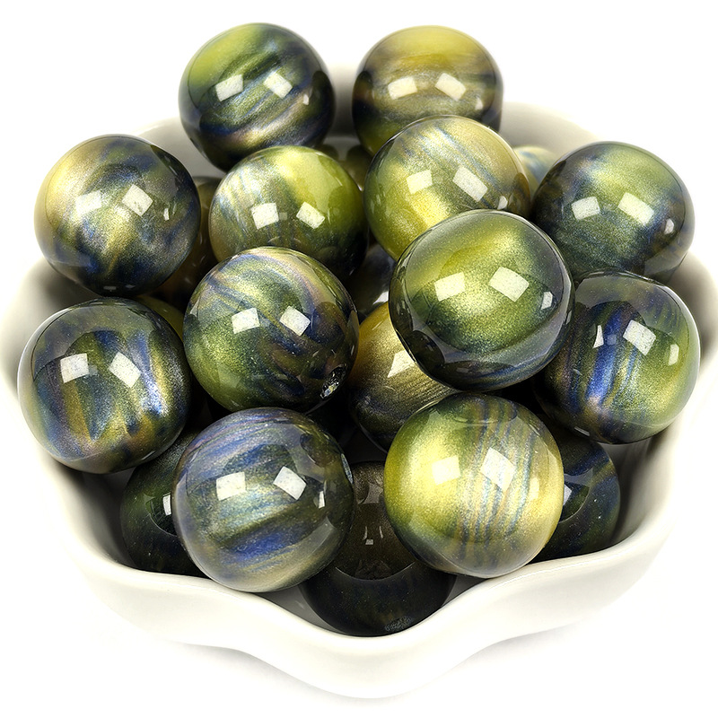 6:16mm smudged oil painting resin beads c6 color