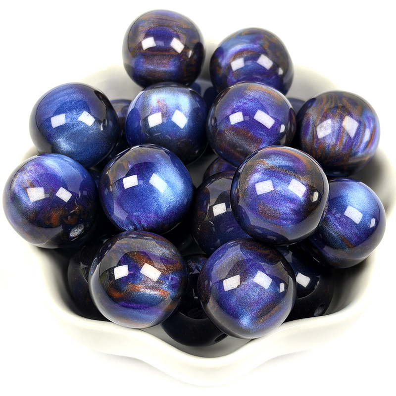 8:16mm smudged oil painting resin beads c8 color