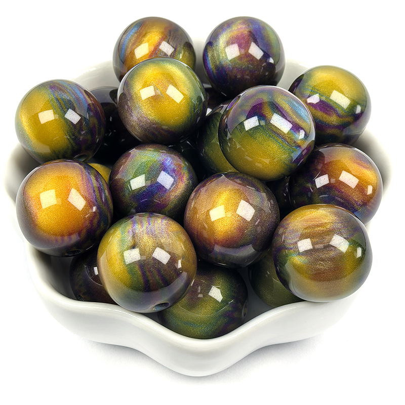 12:16mm smudged oil painting resin beads c12 color