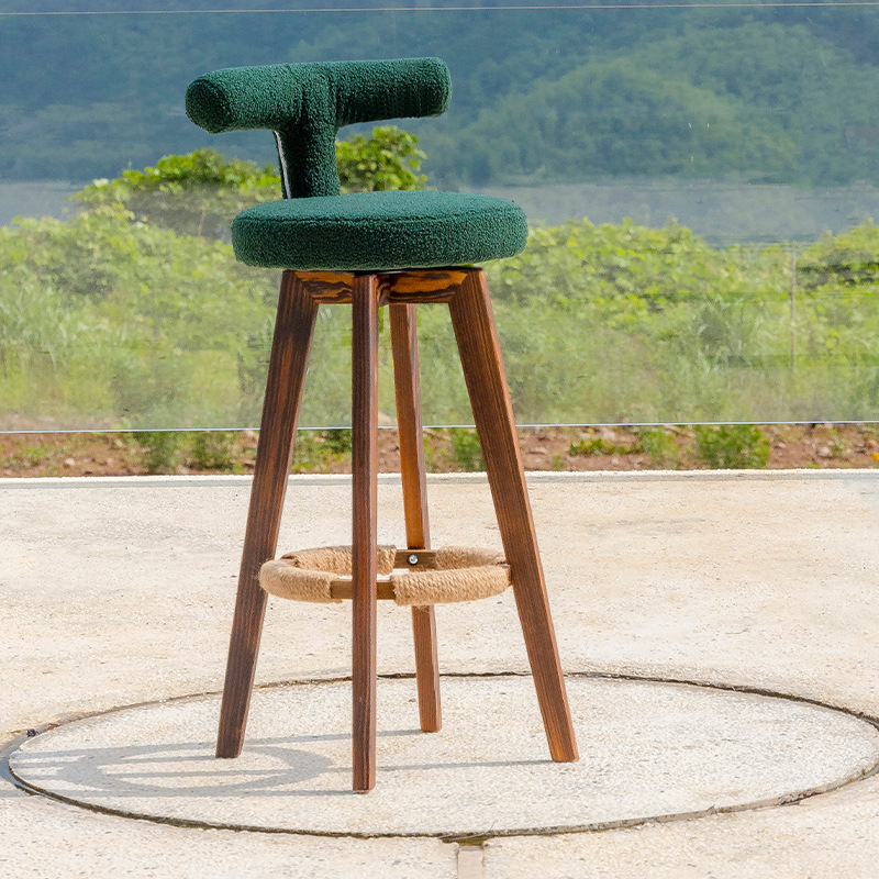 Sitting height 63, carbonized wooden feet   dark green teddy velvet