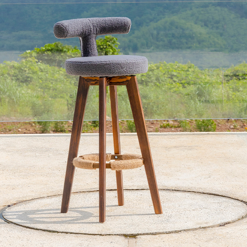 Sitting height 63 carbonized wood feet   dark gray teddy velvet