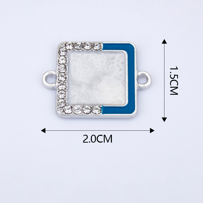 Plated with white K-peacock blue