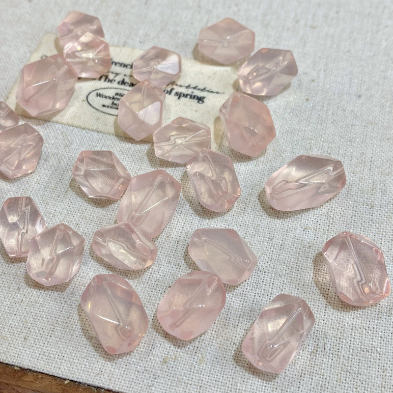 1 Natural pink crystal conforms to shape