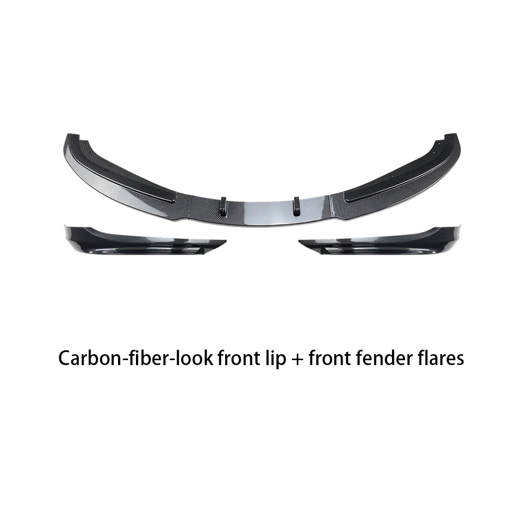 Front corner   front lip carbon fiber pattern