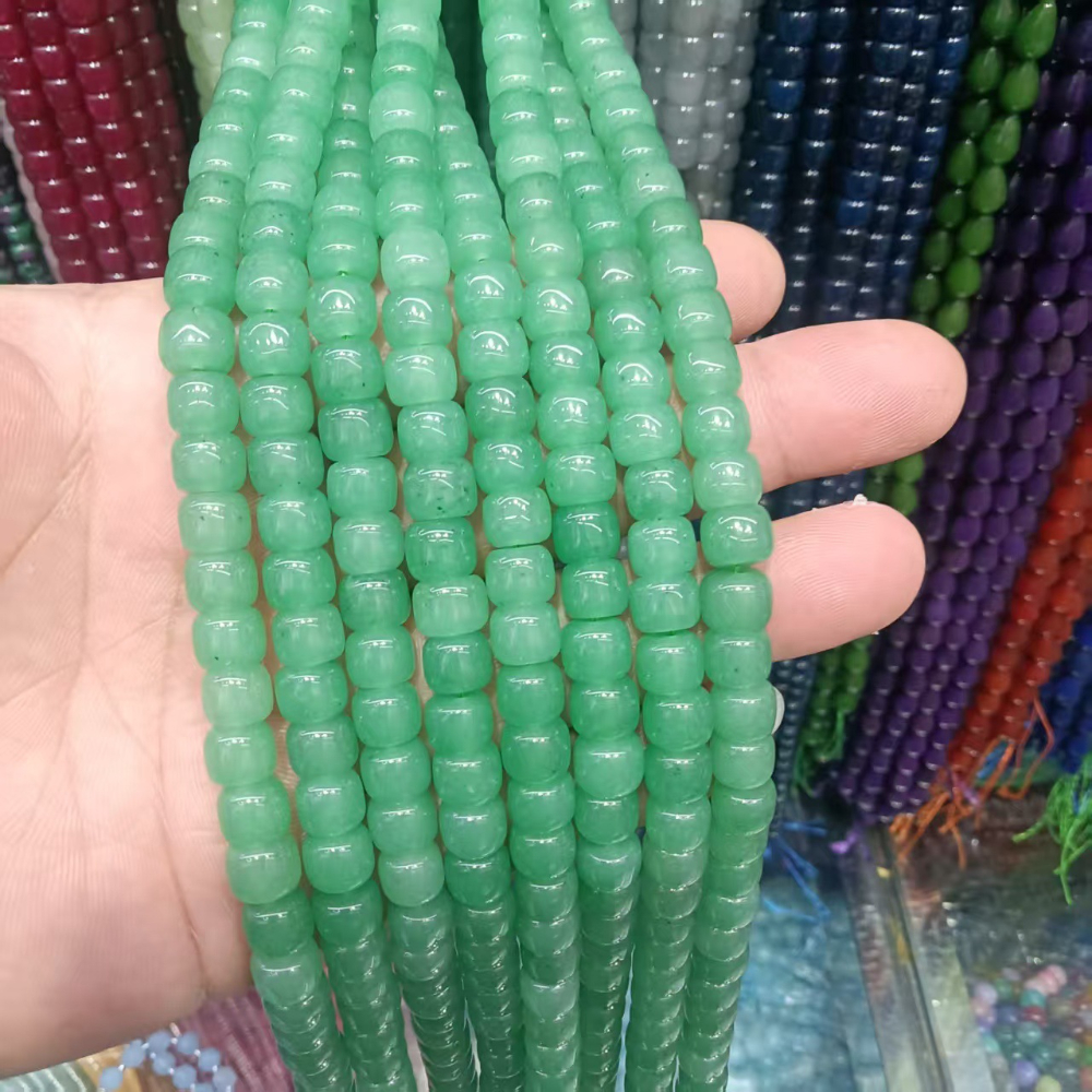 4:4 natural light green aventurine