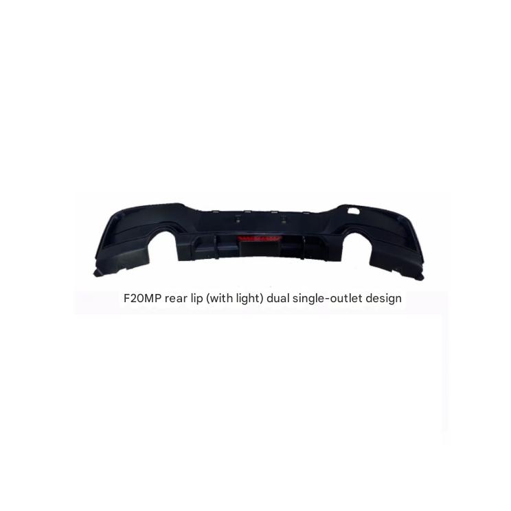 F20 both side single outlet with light [glossy black]