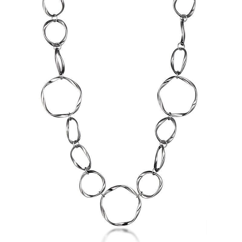 platinum color necklace 45cm