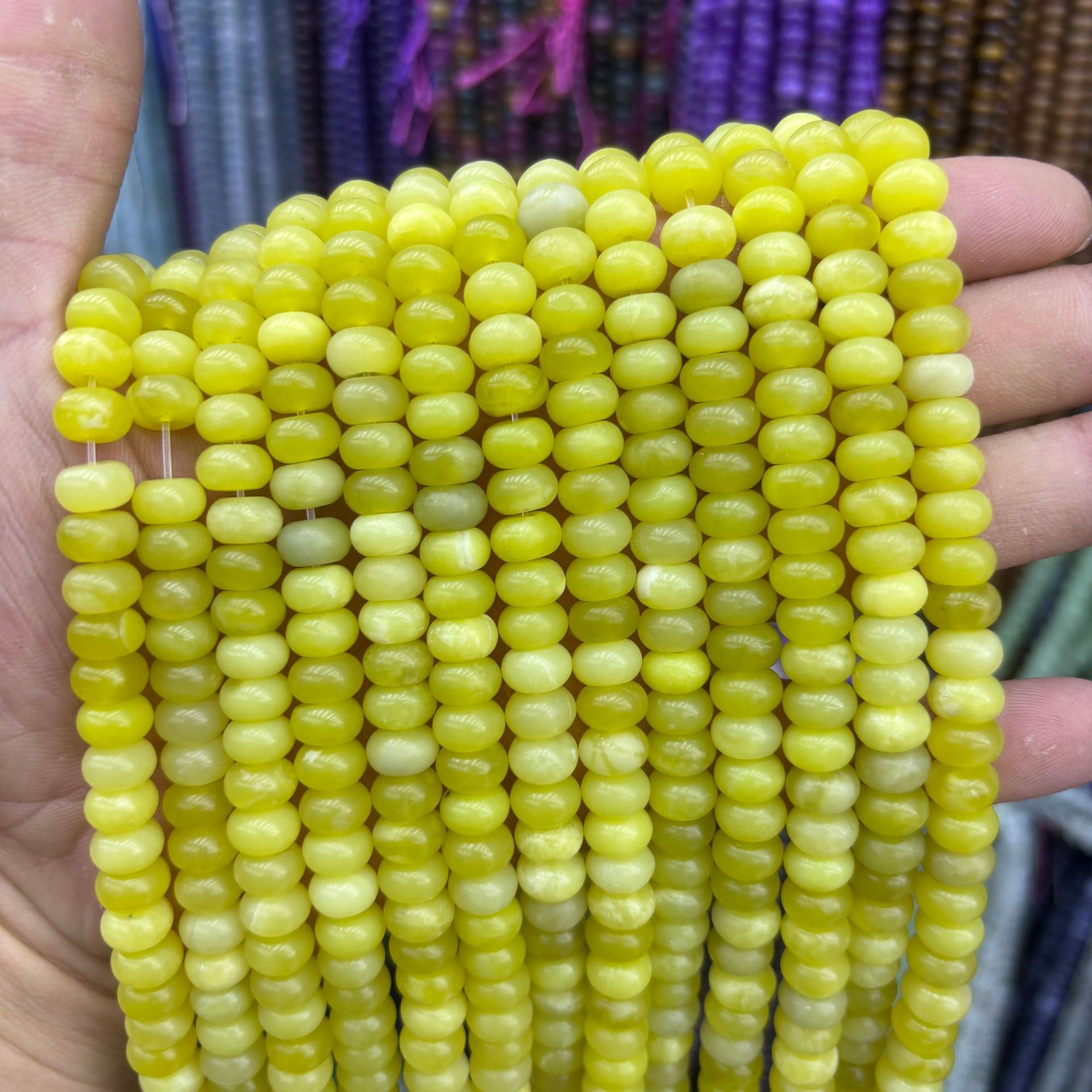 6:Lemon crystal abacus beads