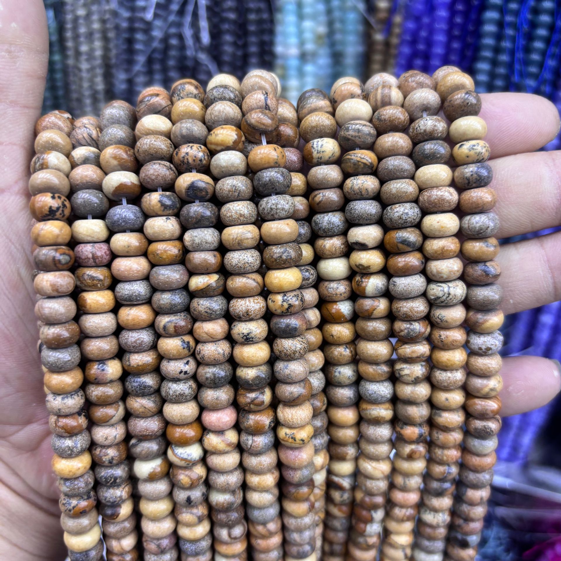 27:Picture stone abacus beads