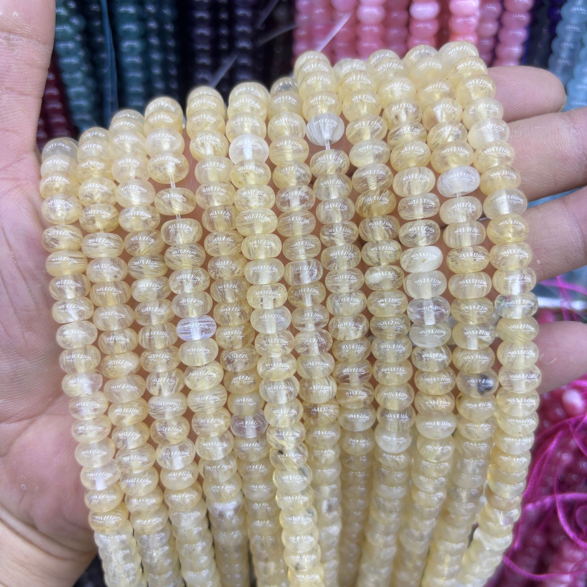 37:Tea watermelon abacus beads