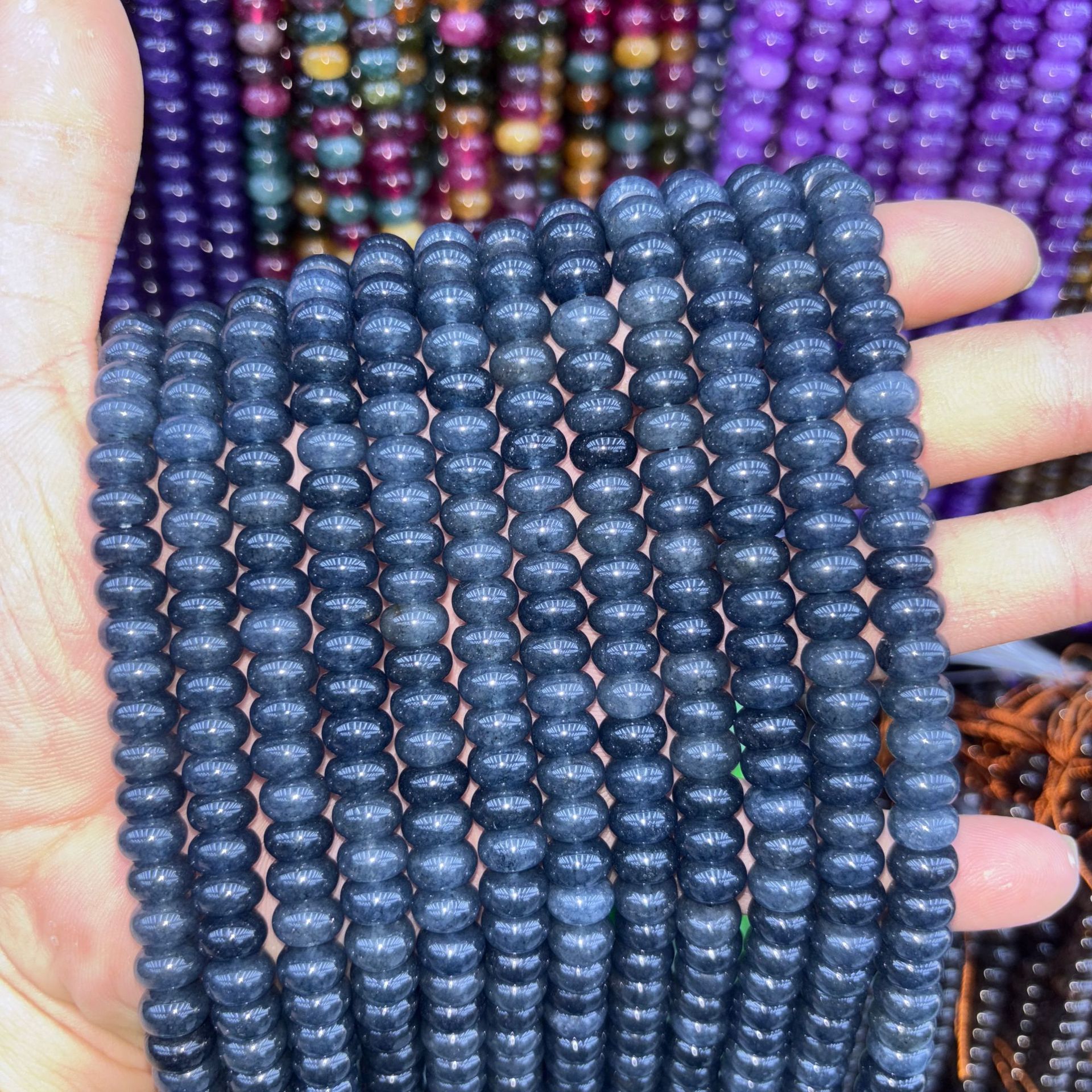 36 synthetic Color abacus beads