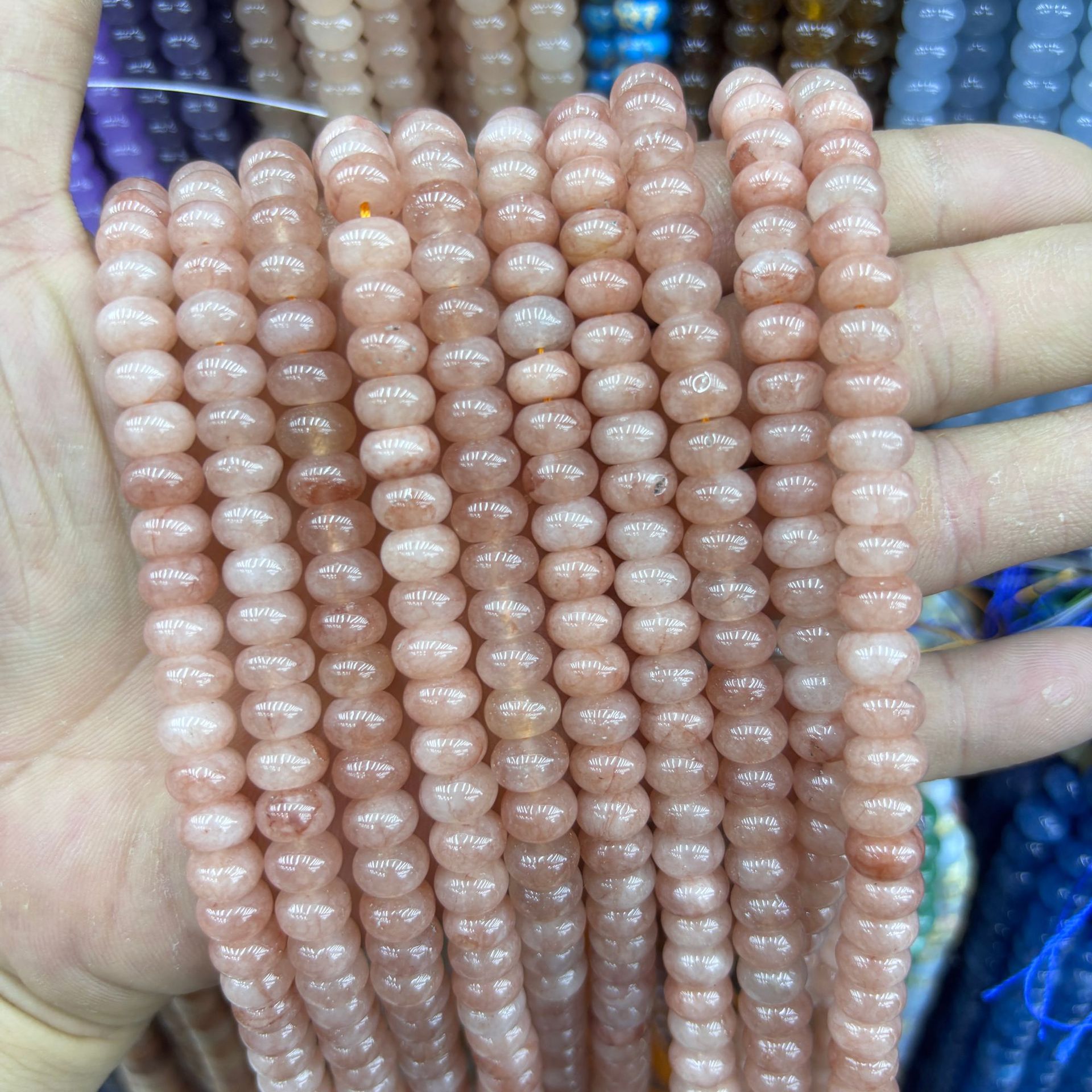 40 synthetic Color abacus beads