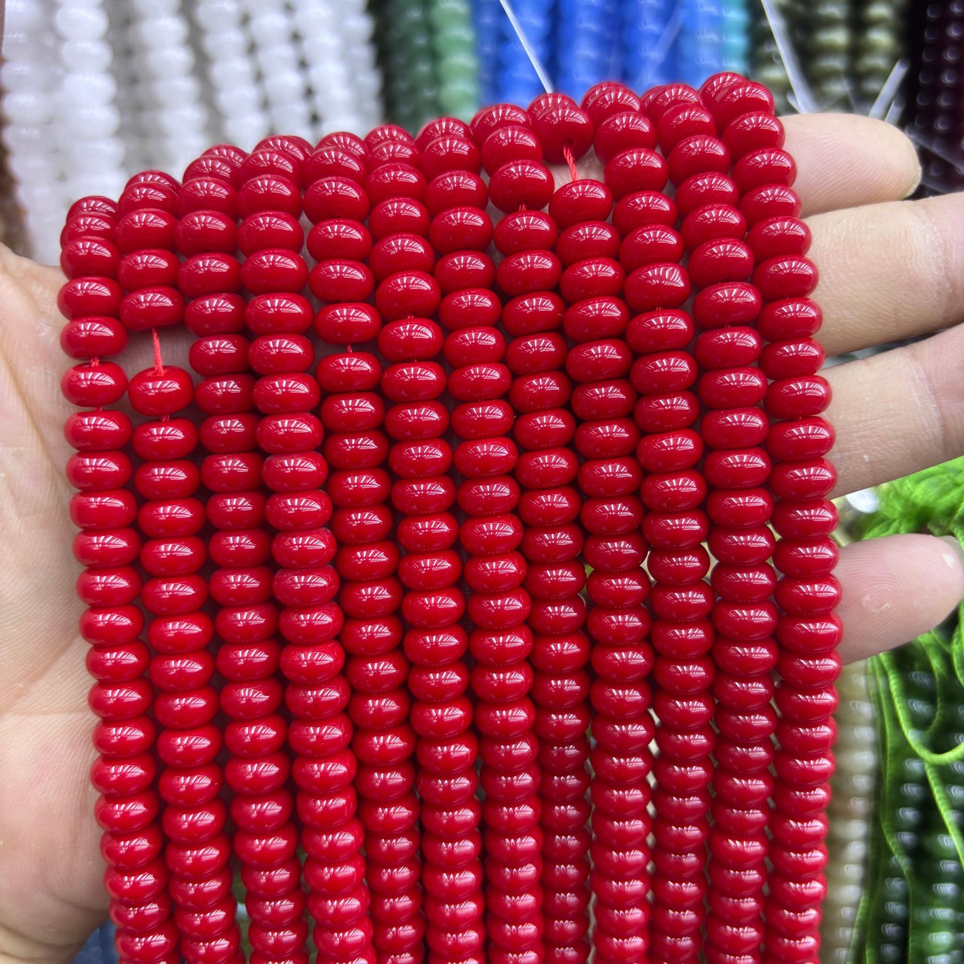 63:synthetic Color abacus beads 32