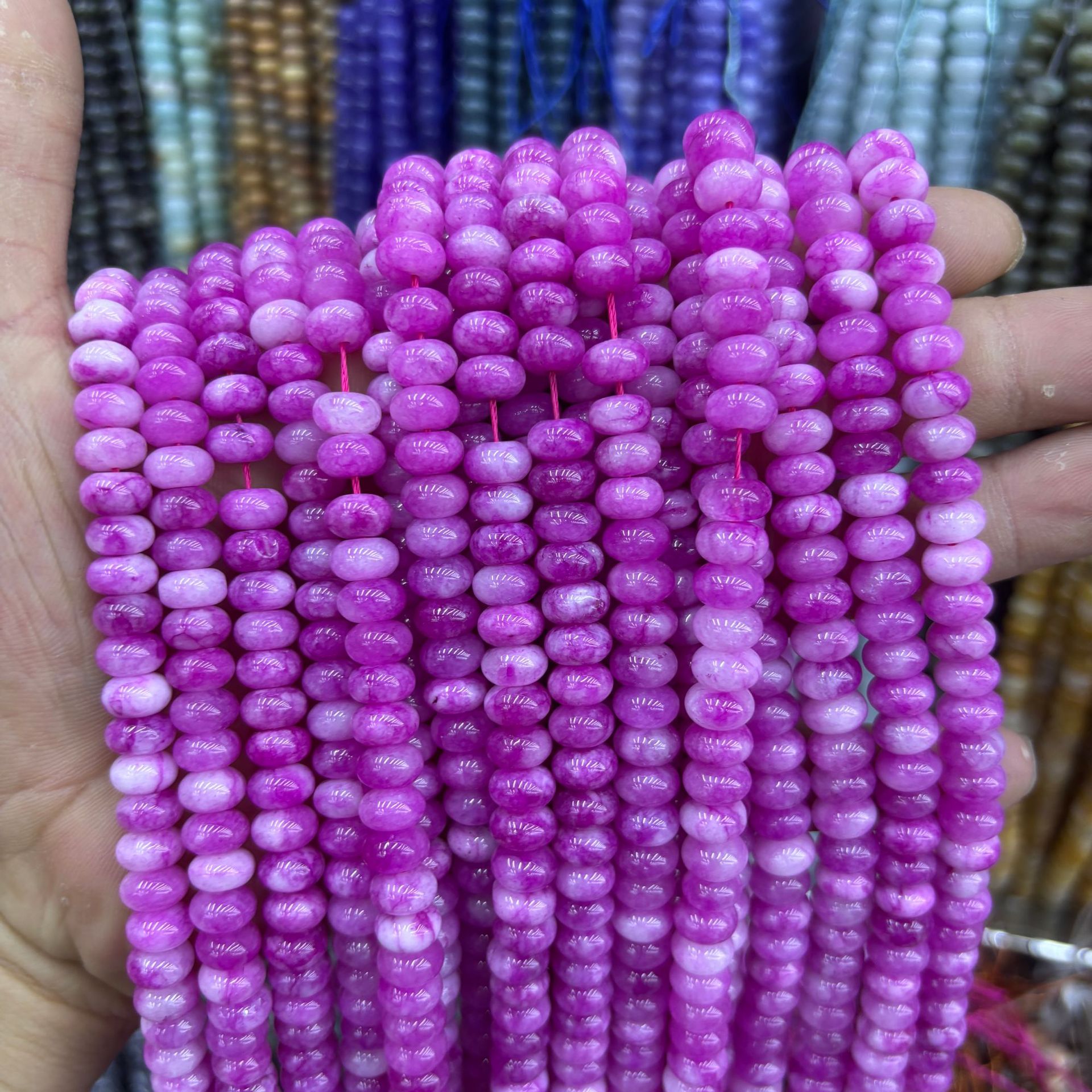 53 synthetic Color abacus beads