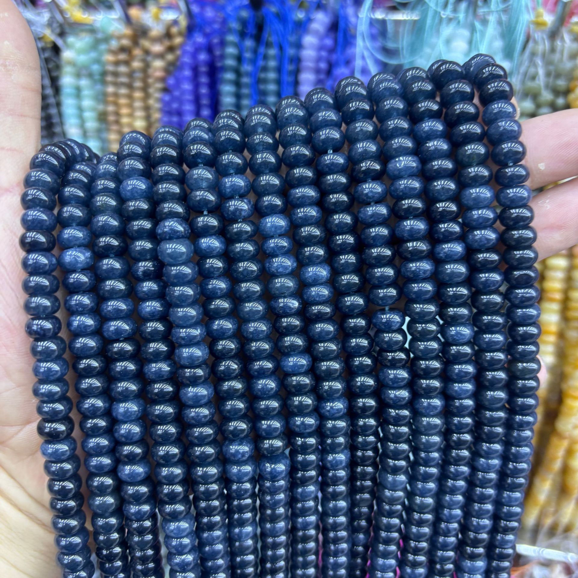 54 synthetic Color abacus beads