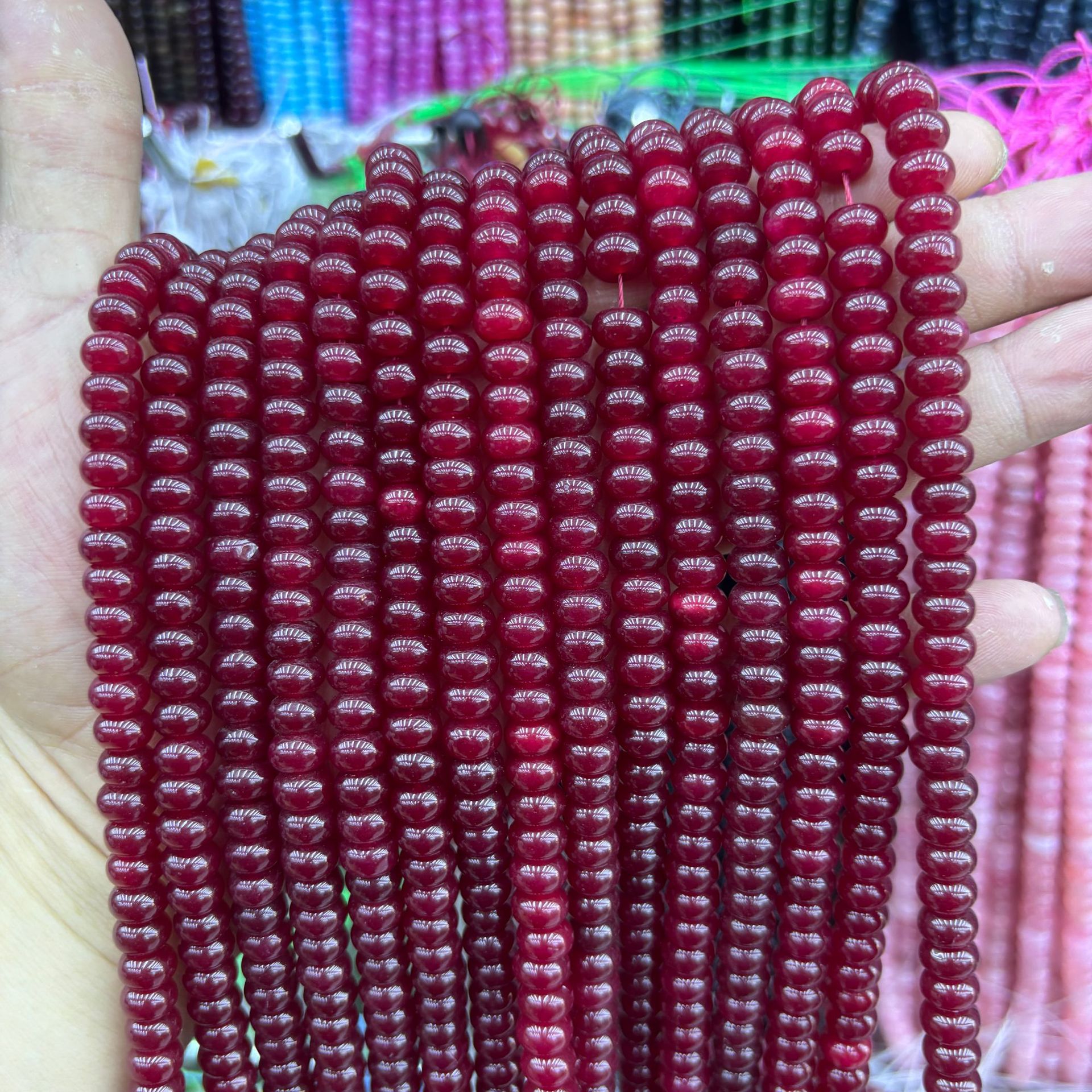 75 synthetic Color abacus beads