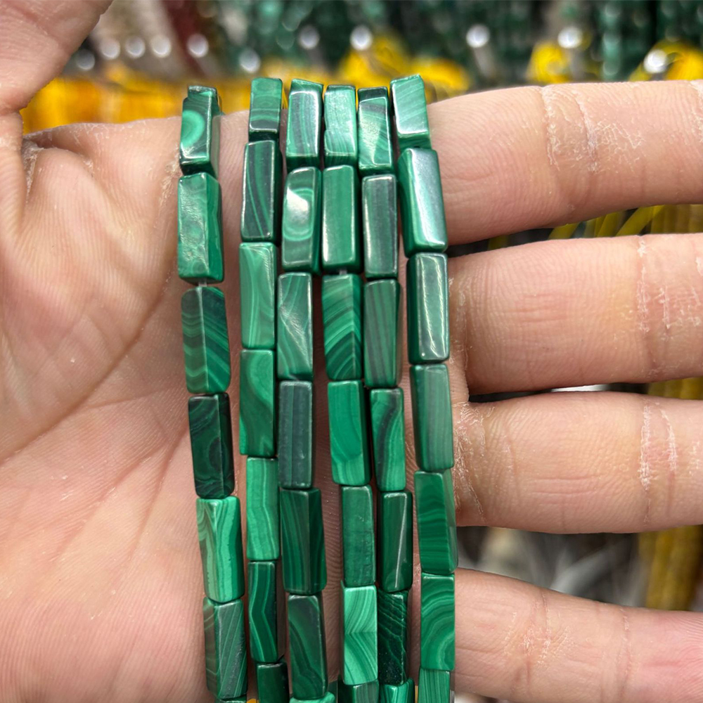 11:30 5x13mm malachite rectangular strips