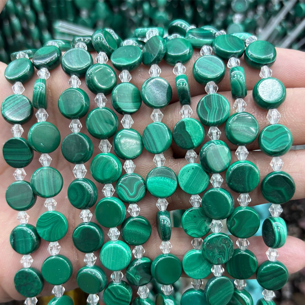 15:28 10x4mm malachite discs